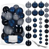 Bombki choinkowe 30 szt. ozdoby świąteczne granatowy