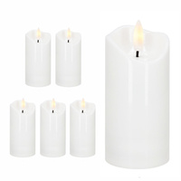 Świeczki elektryczne LED 6 szt. świeca na baterie 10 cm do stroików świątecznych