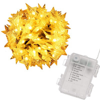 Lampki choinkowe 50 Led gwiazdki z programatorem na baterie biały ciepły