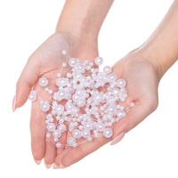 Łańcuch na choinkę z pereł 5-10mm ozdoba świąteczna biały