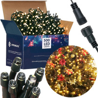 Lampki choinkowe 500 led biały ciepły 25m oświetlenie świąteczne IP44