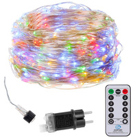 Lampki choinkowe z pilotem 480 led druciki na prąd multikolor