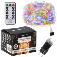 Lampki choinkowe z pilotem 300 led druciki na prąd multikolor
