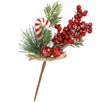Gałązka świąteczna sztuczna dekoracja do stroika 24 cm