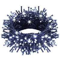 Lampki choinkowe 500 led biały zimny + flash 25m oświetlenie świąteczne IP44