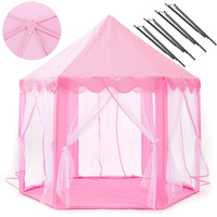 Namiot dla dzieci zamek domek do ogrodu różowy