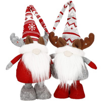Skrzaty 80 cm renifer 2 szt. krasnal świąteczny, gnom z teleskopowymi nózkami