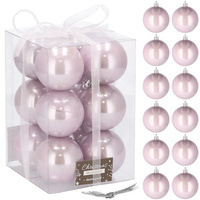 Bombki choinkowe 12 szt. ozdoby świąteczne perłowy róż