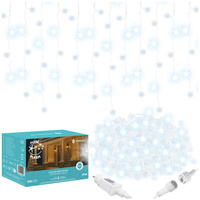 Kurtyna świetlna 500 led girlanda, lampki wewnętrzno-zewnętrzne sople zimny biały z flash