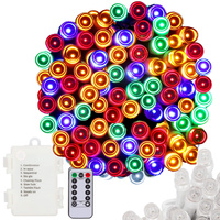 Lampki choinkowe 100 Led na baterie multikolor z pilotem