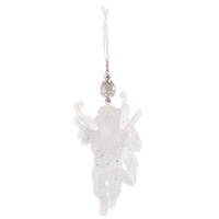 Zawieszka choinkowa biały aniołek na choinkę 13 cm