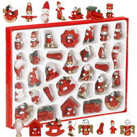 Zawieszki choinkowe 30 sztuk drewniane ozdoby świateczne