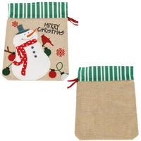 Worek na prezenty pod choinkę 28x21 cm torba świąteczna bałwan