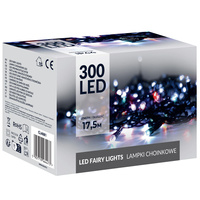 Lampki choinkowe 300 led multikolor 15m oświetlenie świąteczne IP44