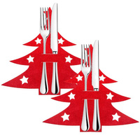 Kieszonka na sztućce 2szt. świąteczne etui, choinka ozdoba świąteczna