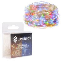 Lampki choinkowe 20 LED druciki mikro na baterie kolorowe