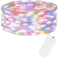 Lampki choinkowe 20 LED druciki mikro na baterie multikolor