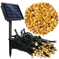 Lampki choinkowe 200 Led 22 m biały ciepły oświetlenie świąteczne solarne