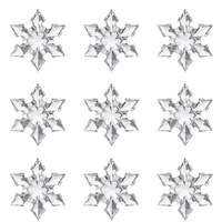 Kryształki 9 szt. przezroczyste bombki choinkowe śnieżynki