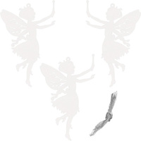 Zawieszka na choinkę wróżki 3 szt. ozdoba świąteczna 14,5 cm biały brokat