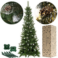 Choinka sztuczna slim 220 cm sosna diamentowa drzewko bożonarodzeniowe