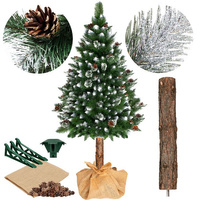 Choinka na pniu 220 cm sztuczna sosna diamentowa 