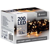 Lampki choinkowe 200 led biały ciepły 12,5 m oświetlenie świąteczne IP44