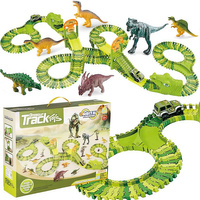Tor wyścigowy dla dzieci park dinozaurów 320 elementów z figurkami dinozaurów